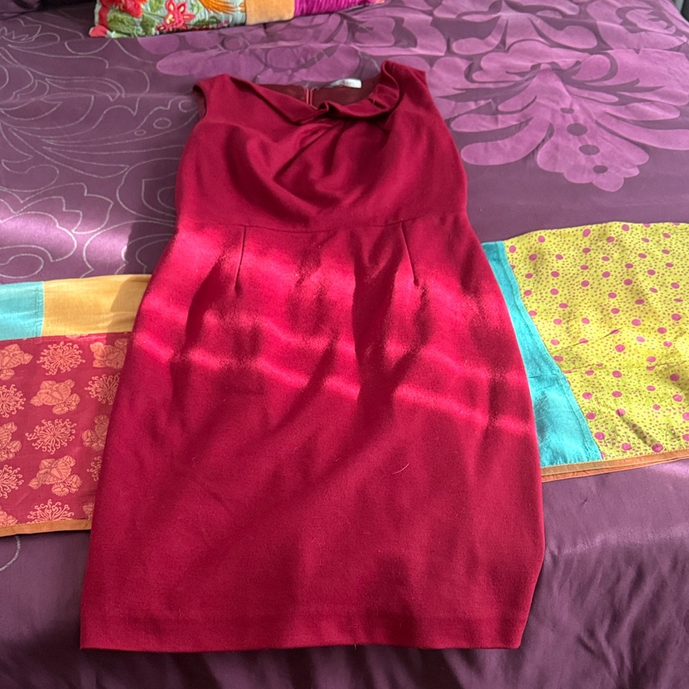 Elie Tahari Red and Purple Dress